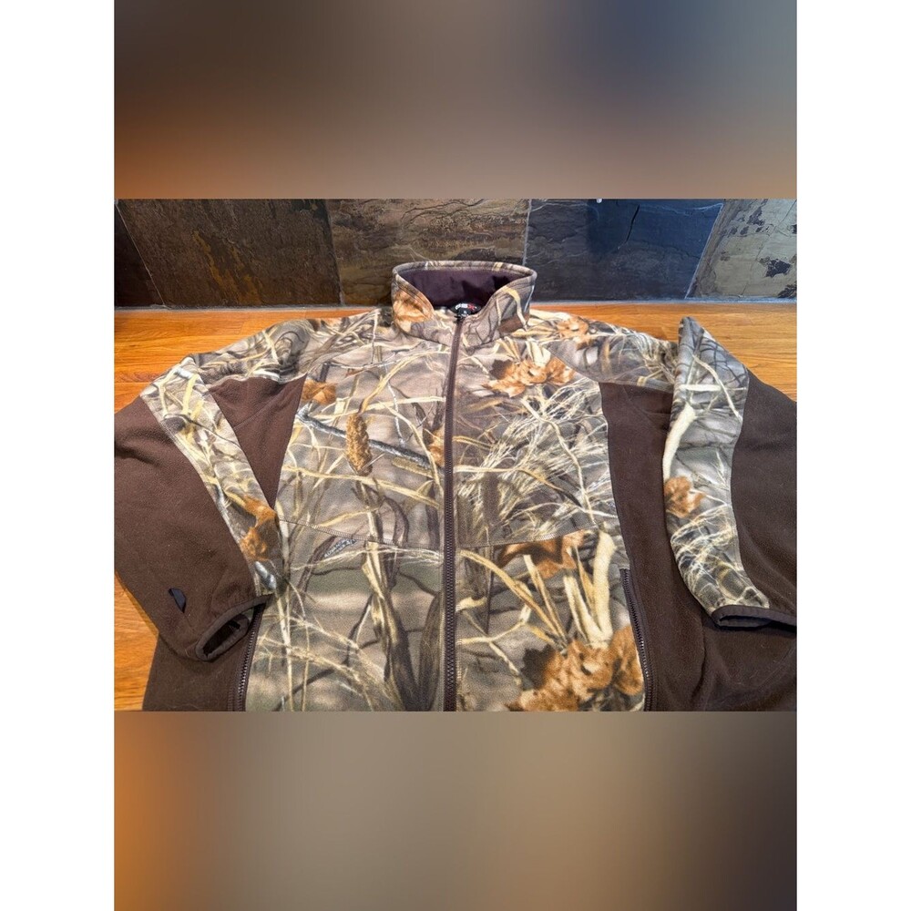 GSX Realtree-Style Full Zip Camo Fleece Jacket, size XL (040)